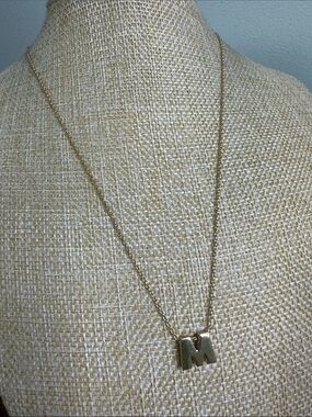 Avon Gold Initial M Pendant Necklace